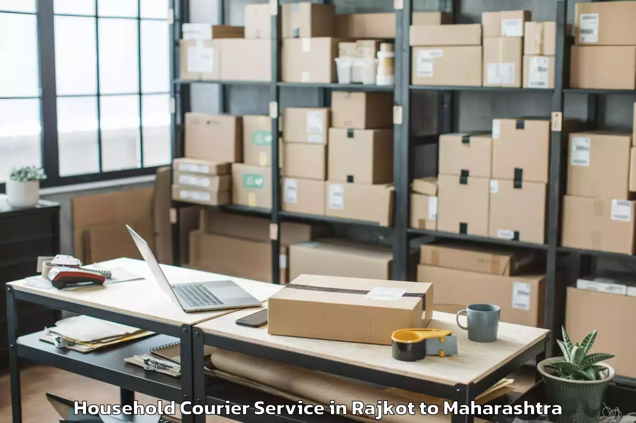 Top Rajkot to Chandur Railway Household Courier Available